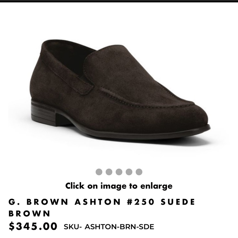 G. Brown Ashton-250 Suede Venetian Shoes Brown